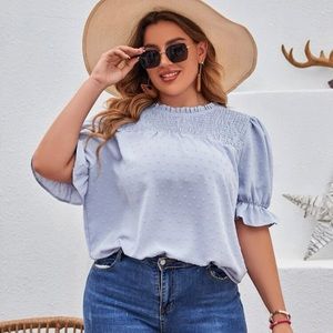 SHEIN frill neck blouse